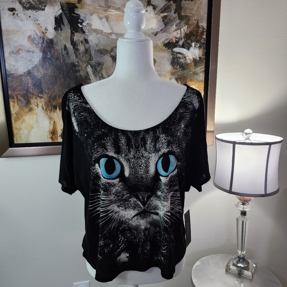 Rhapsody Tops - Rhapsody Crop top Kitty face